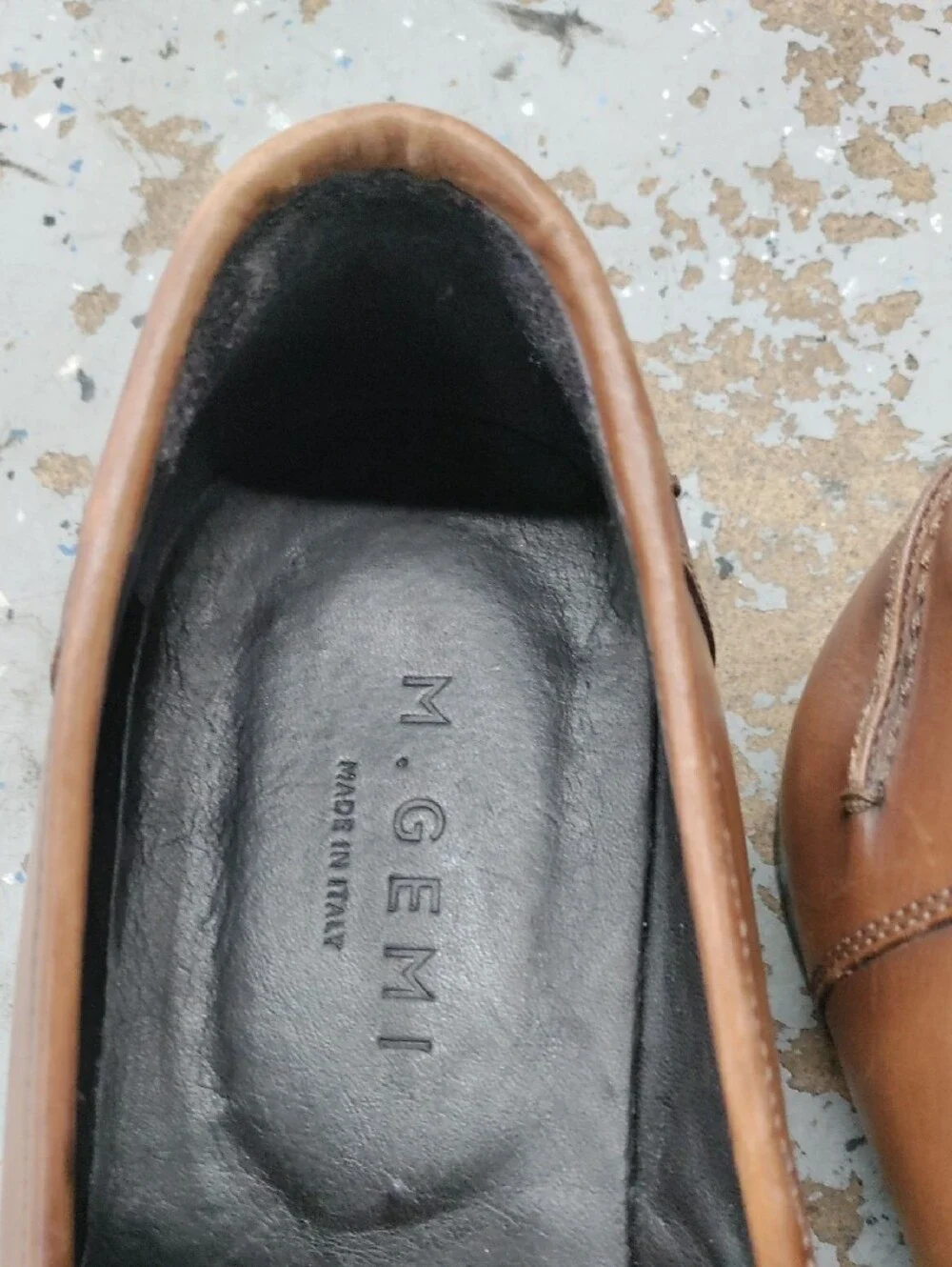 M. Gemi Brown Leather Penny Loafers